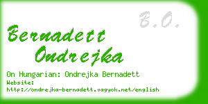 bernadett ondrejka business card